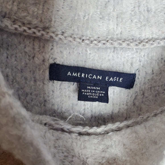 AE Gray Rugby Stripe Sweater Dress - Picture 8 of 9